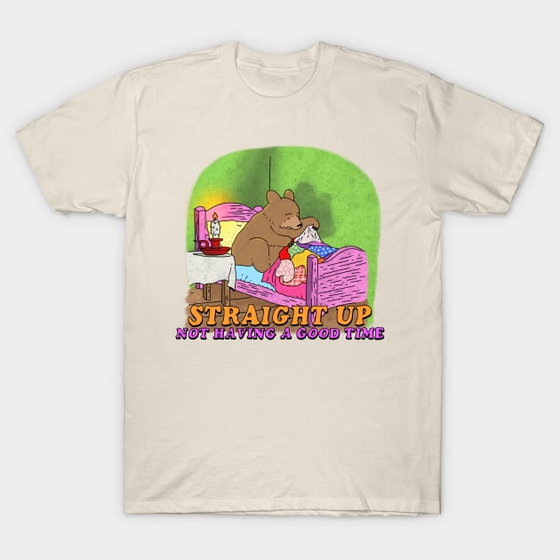 Don't Want To Get Up Bear T-Shirt by RadicalLizard